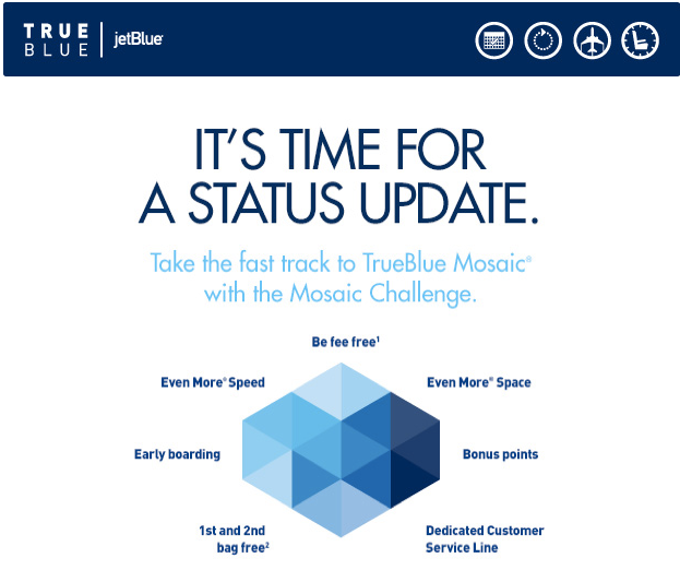 JetBlue Mosaic Status Matches and Challenges The Points Guy