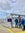 Passengers in line for ferry service to Herm.