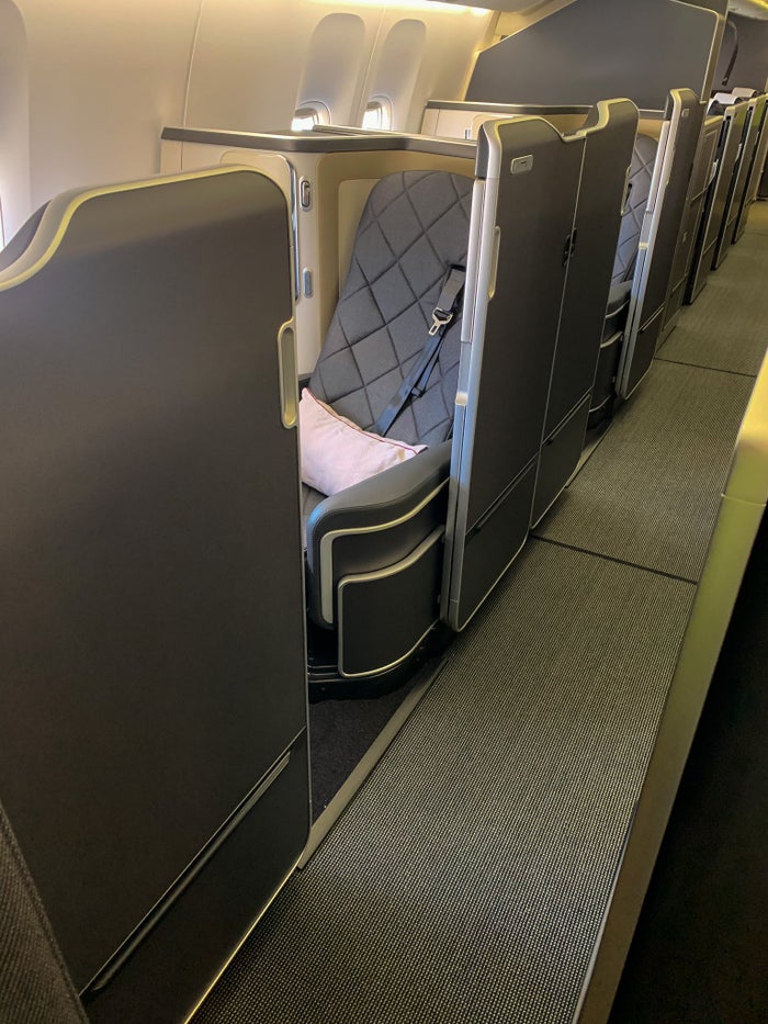 First look at British Airways' new first-class seat with sliding door