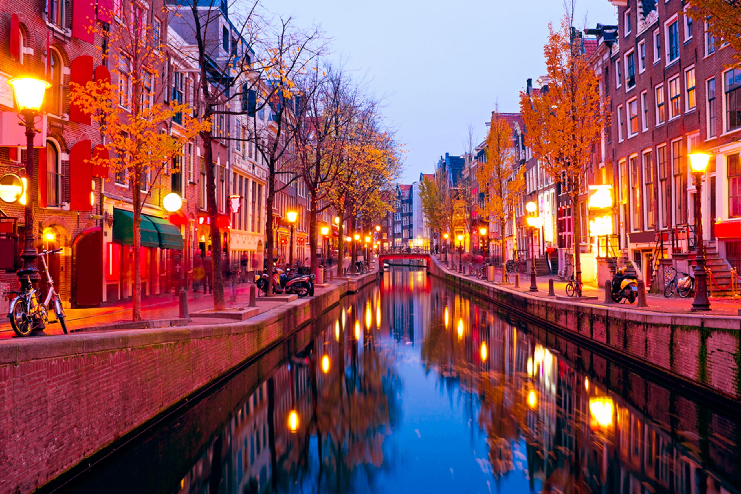 Red light district in Amsterdam the Netherlands at night Photo by Nisangha/Getty Images