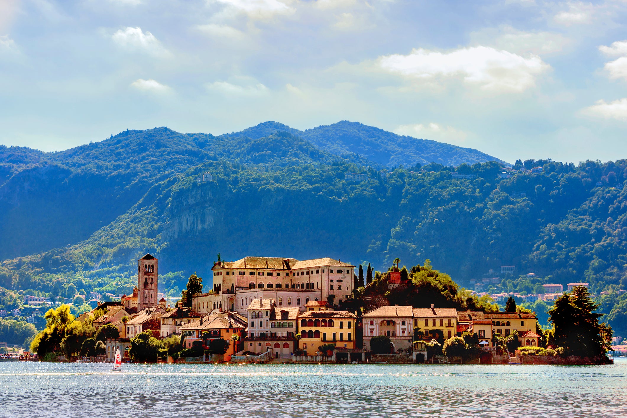 San Giulio on Lake Orta, Italy
