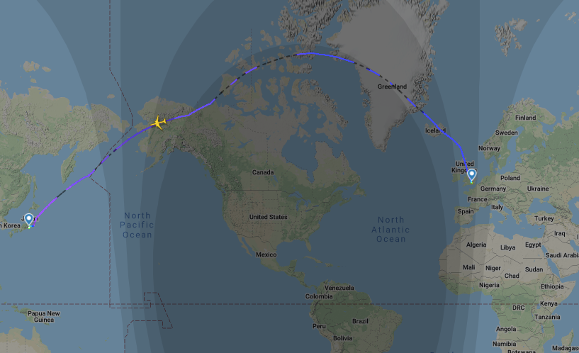 Jal S New Polar Route To Tokyo Will Cause Uk Passengers To Lose Whole Day To Travel