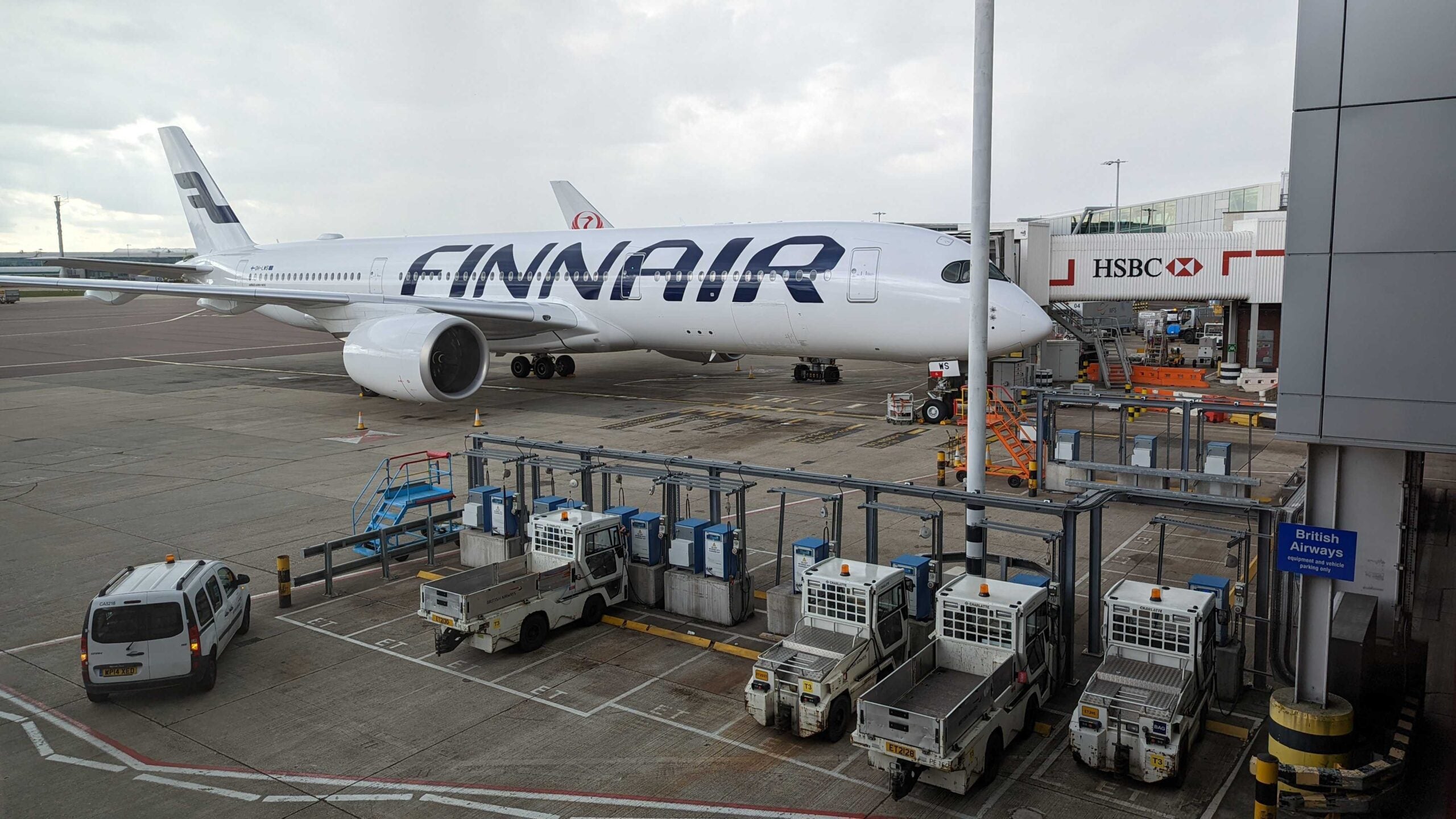 Finnair plane at gate