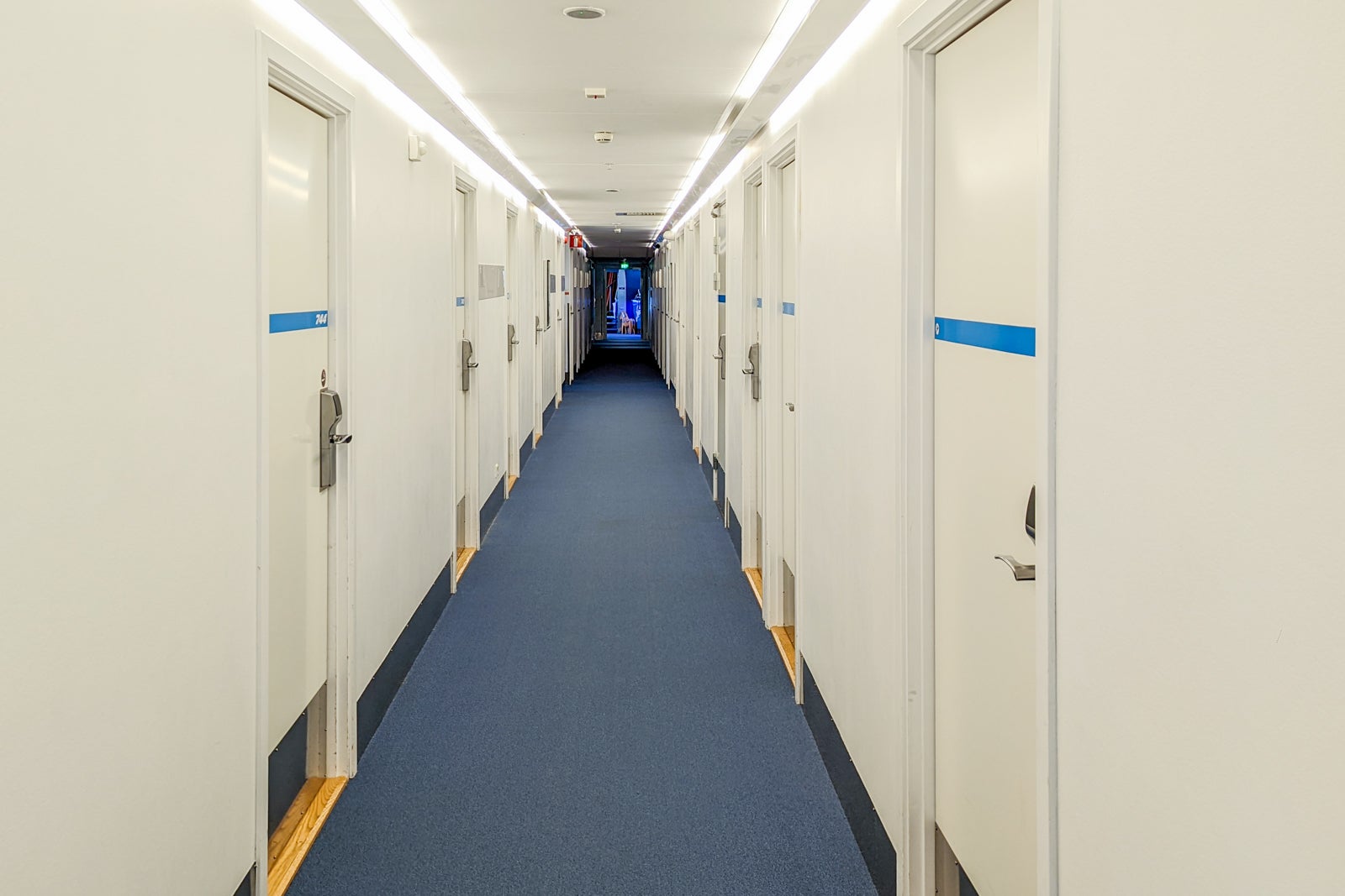hallway in airplane hotel