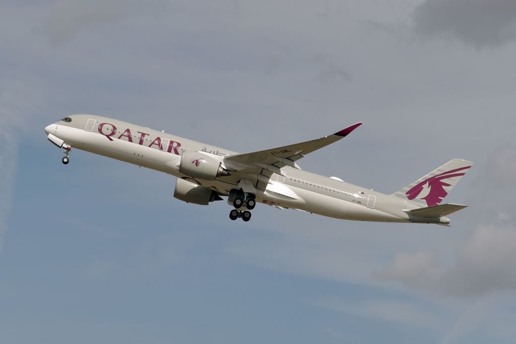 Qatar plane in flight