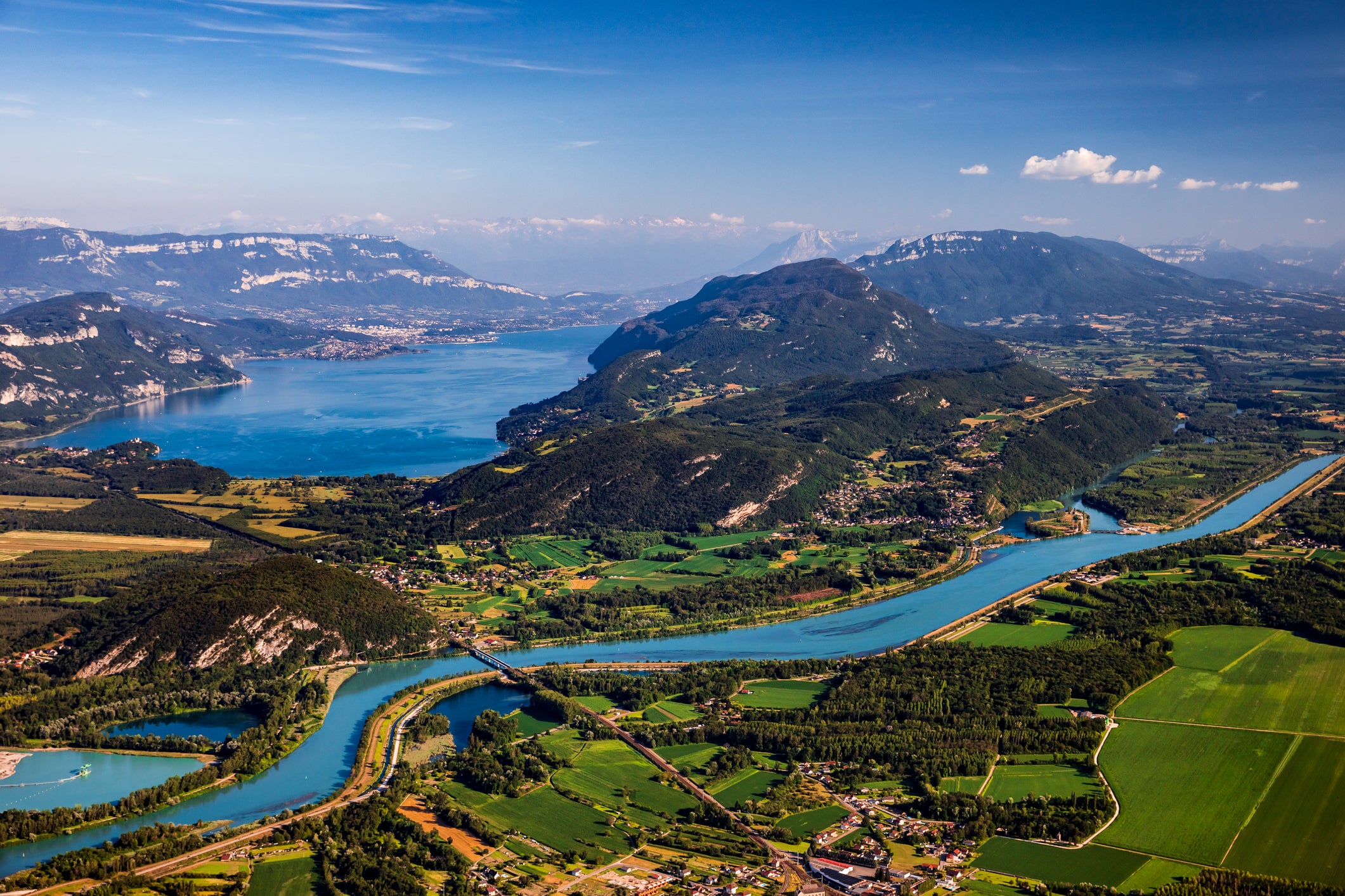 Lake Bourget from above