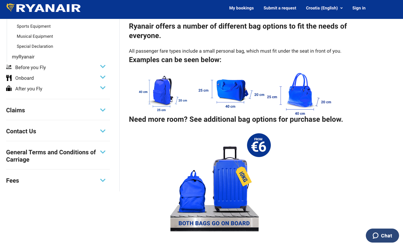 Which European airlines have the strictest carryon baggage