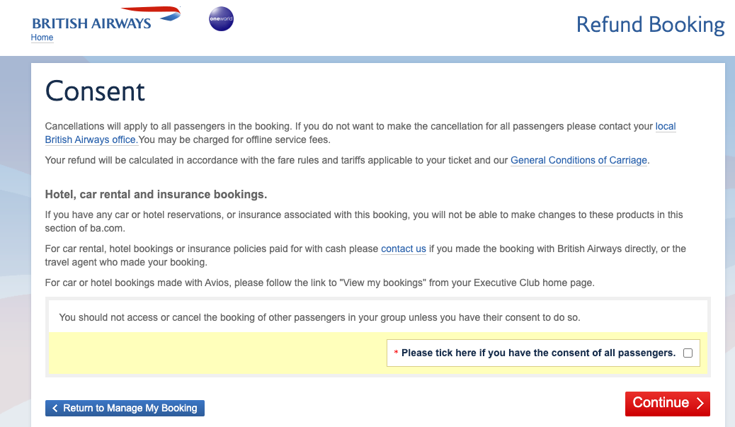 How to refund a British Airways Avios redemption online The Points Guy