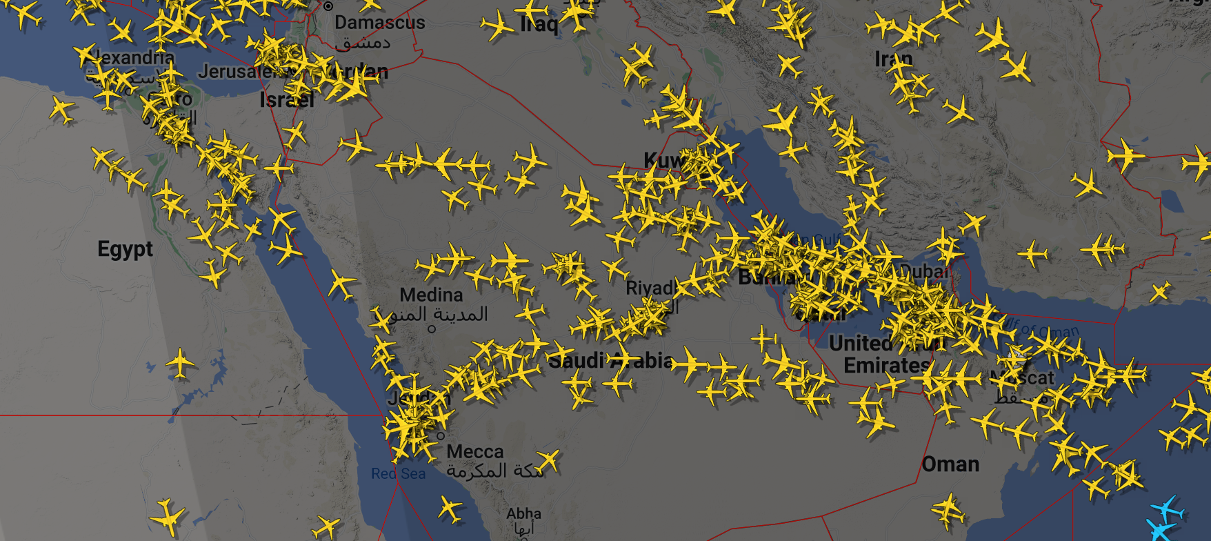 air traffic map