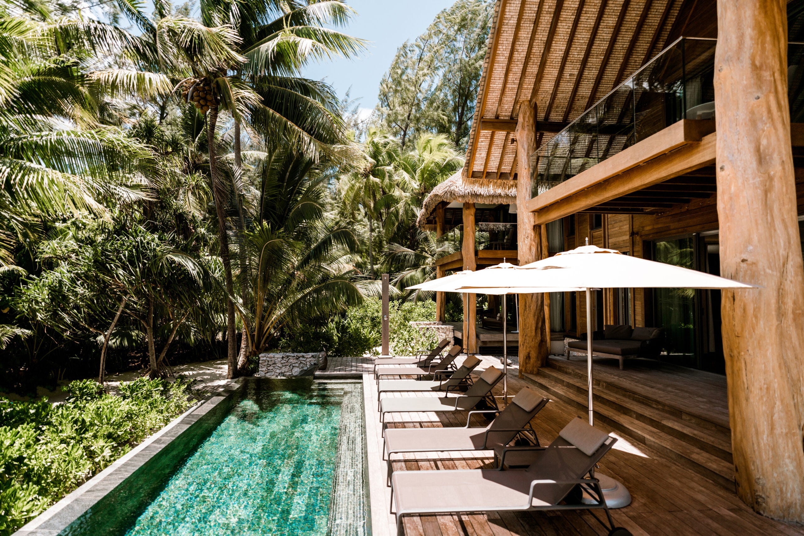 pool and terrace at the brando