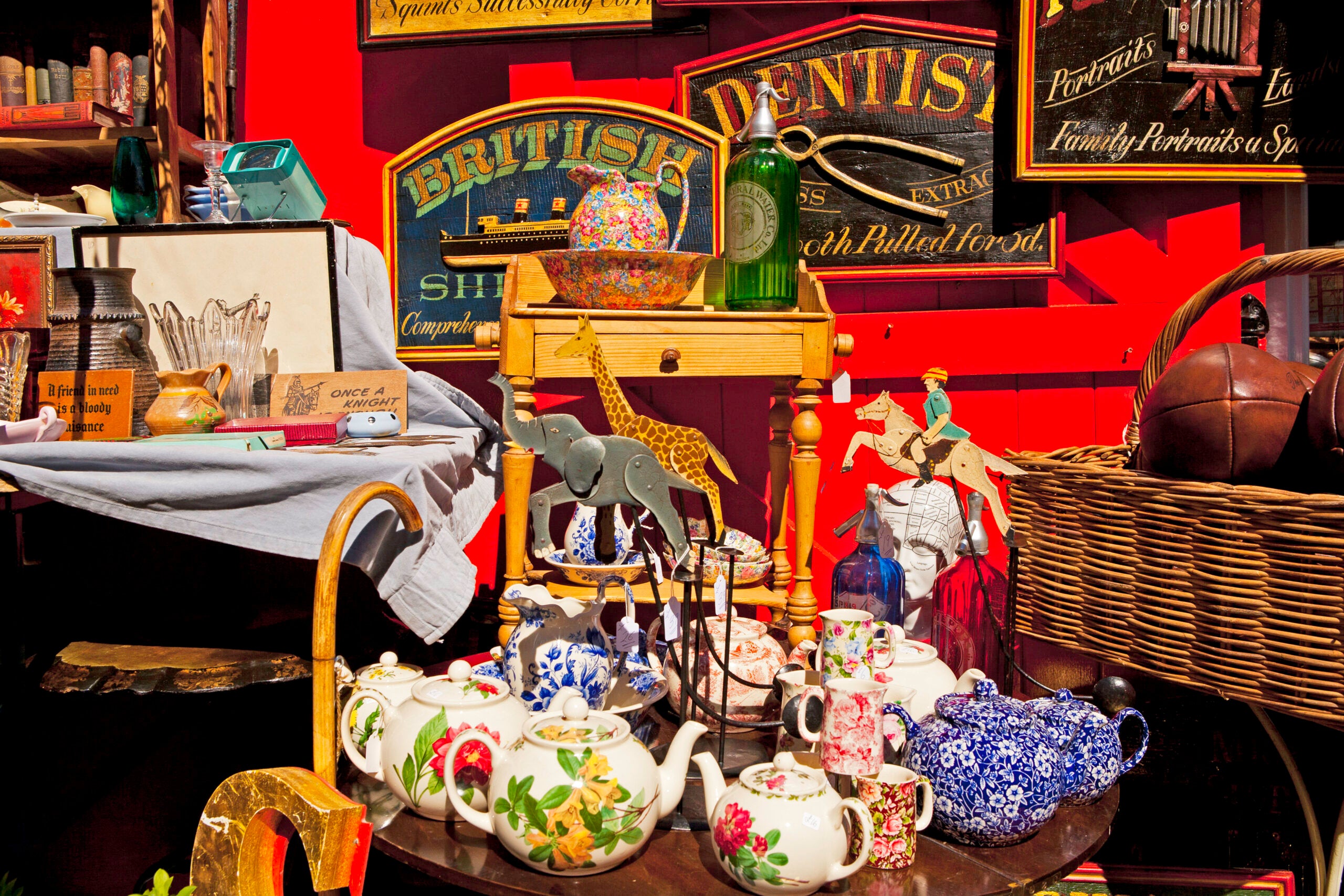 The market is known for its antiques