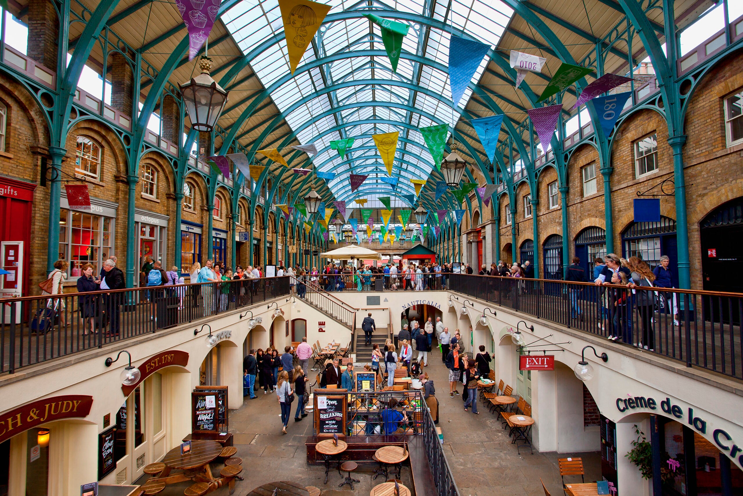 Inside the market at Covent Garden