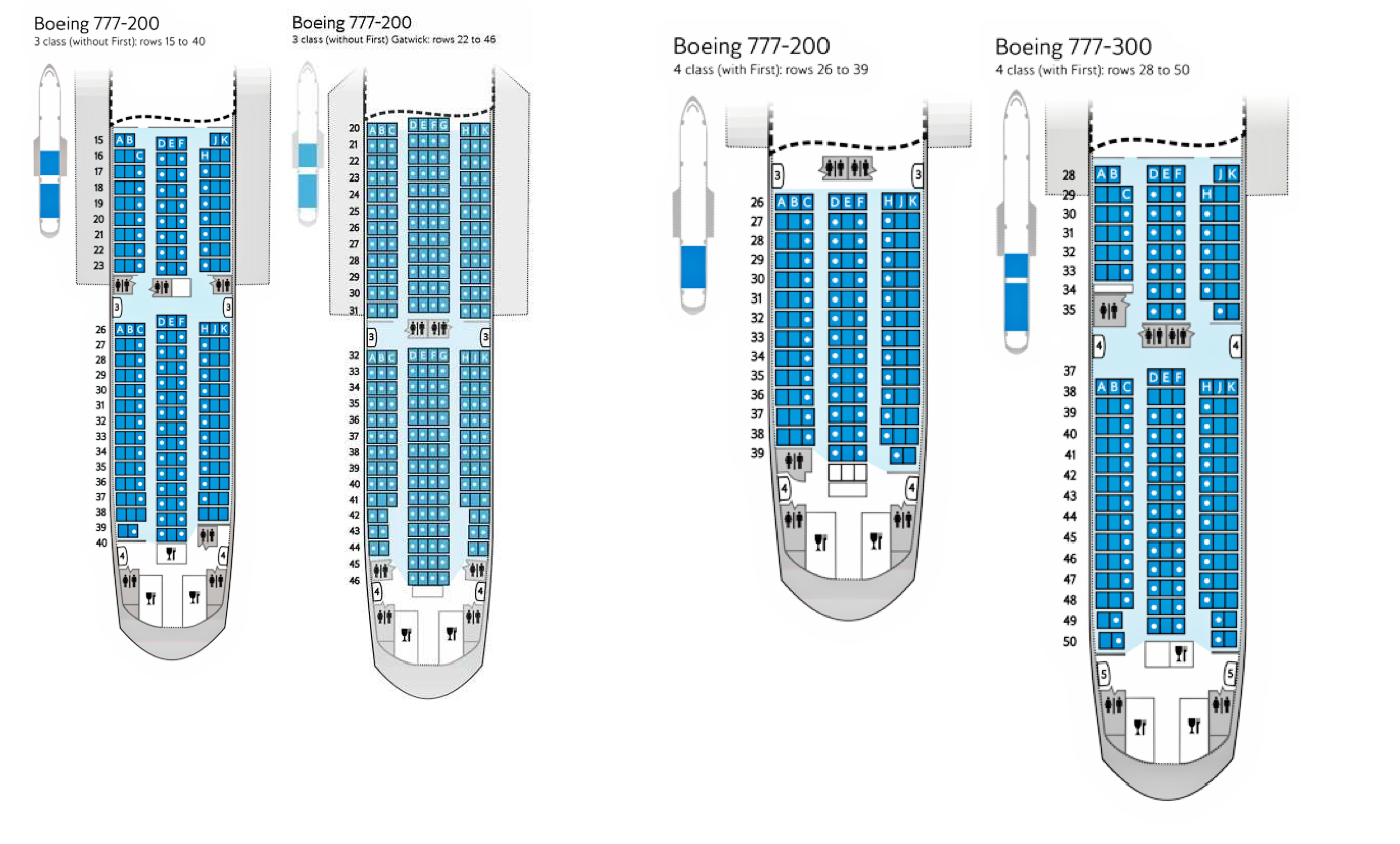 Boeing 777 посадочные места