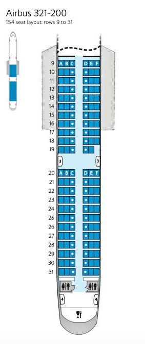 Боинг 737 500 схема посадочных мест ютэйр