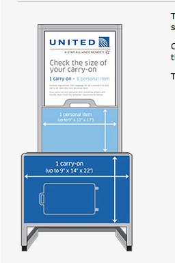 united check in baggage dimensions