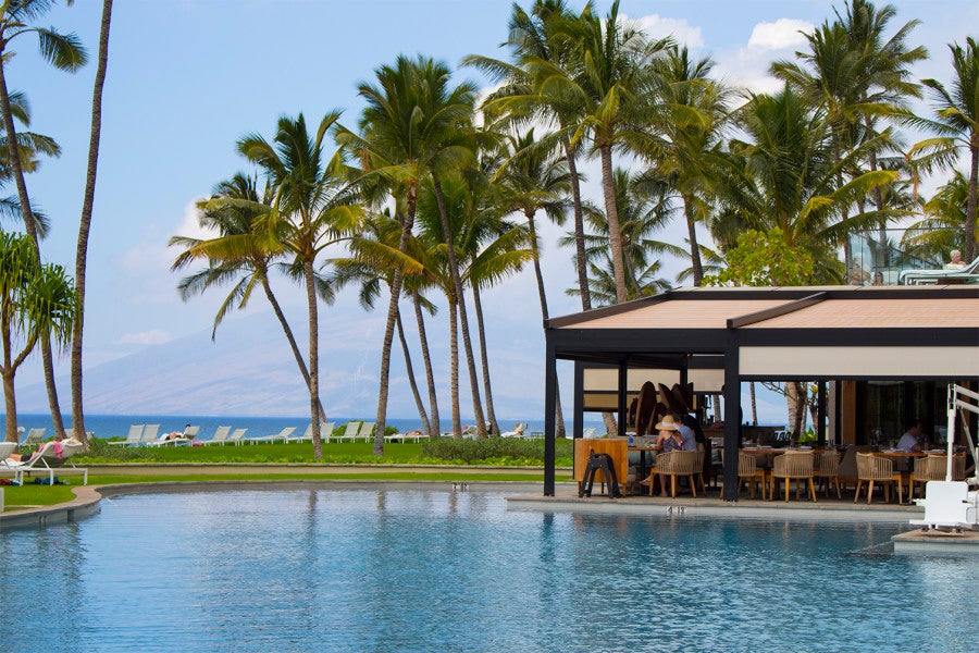 Indoor and outdoor spaces blended seamlessly at the Andaz Maui.