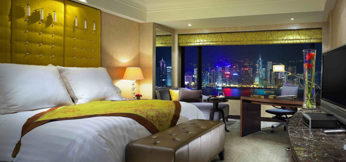 Soak up the vistas from your Harbourview Room at the InterContinental Hong Kong