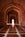 The inside of the mosque that sites to the left of the Taj. Notice the many layers of symmetry and cascading archways