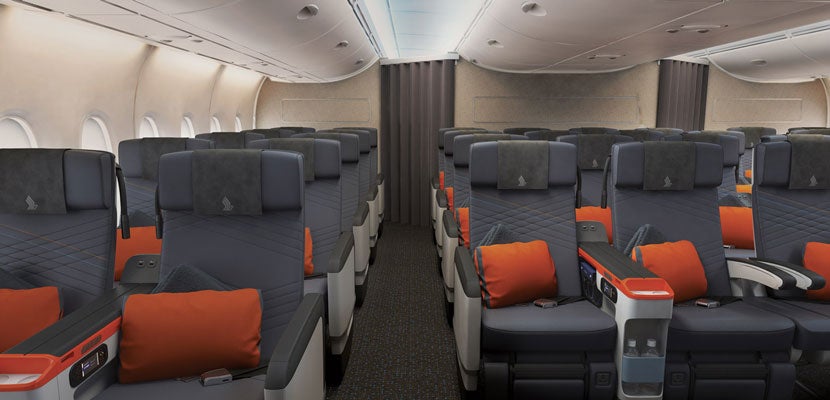 Premium Economy seats on Singapore Airlines.