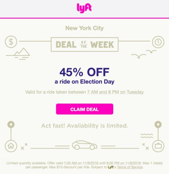 Lyft To Offer Discounted Rides On Election Day - The Points Guy