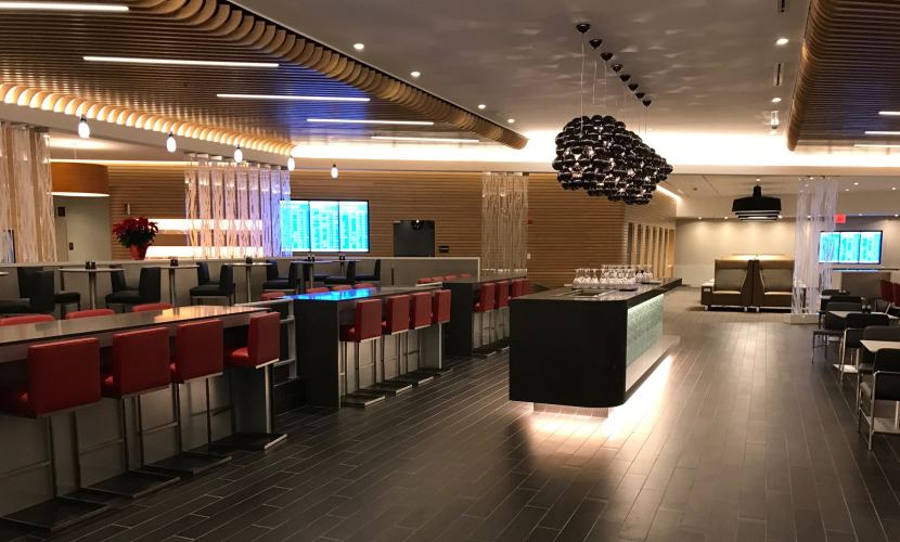 First Look American Airlines Newest JFK Lounge   International First Class Lounge JFK Main Room Bar Area 1 