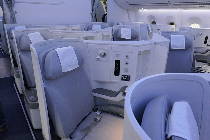 Finnair A350 business class London Heathrow to Helsinki