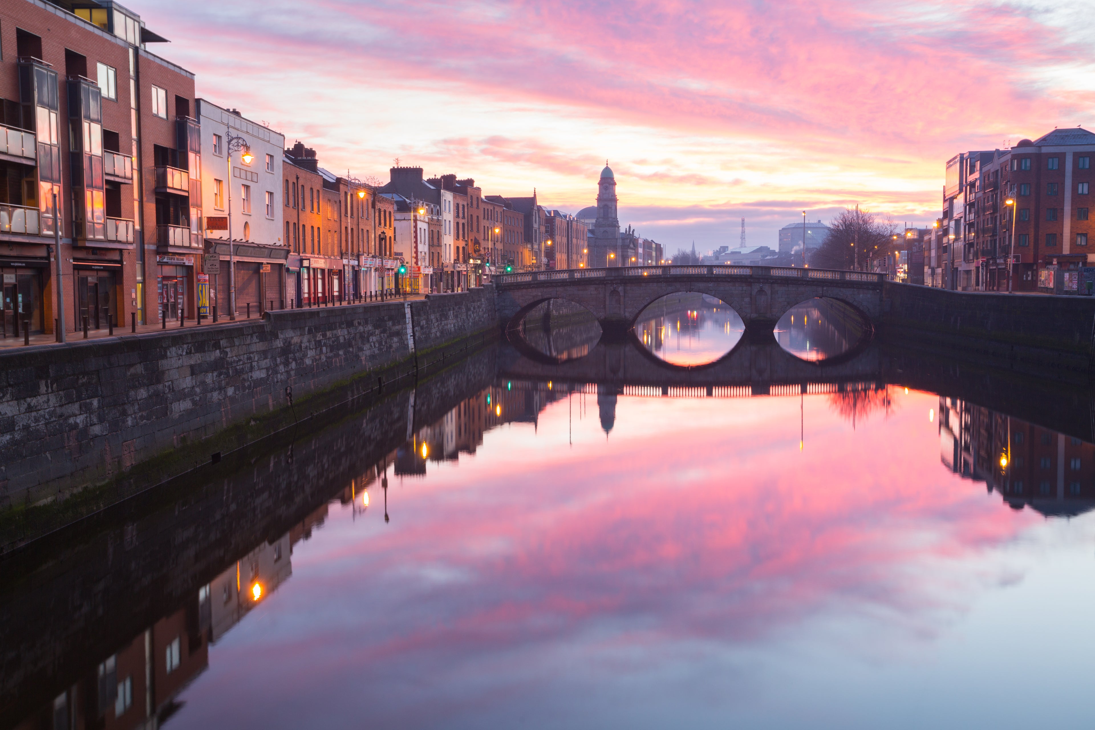 Dublin City at dawn