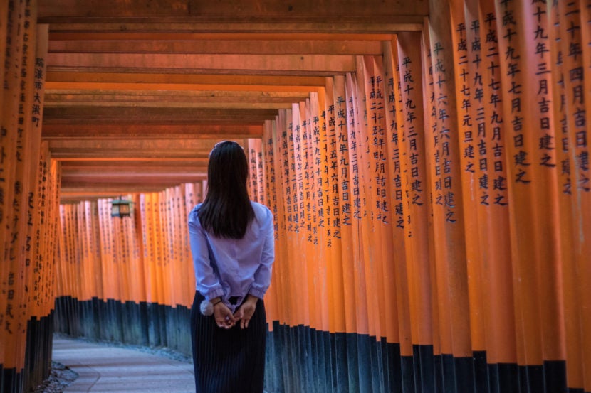 Girl in Fushimi Inari Taisha