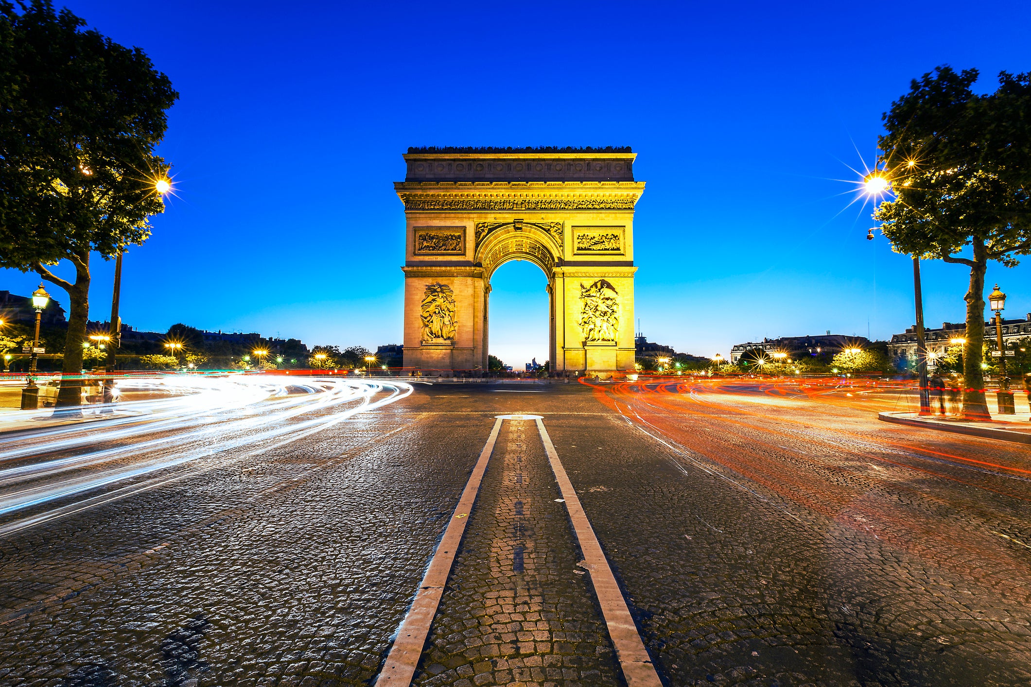 Arc de Triomphe de l'etoile et champs elysees