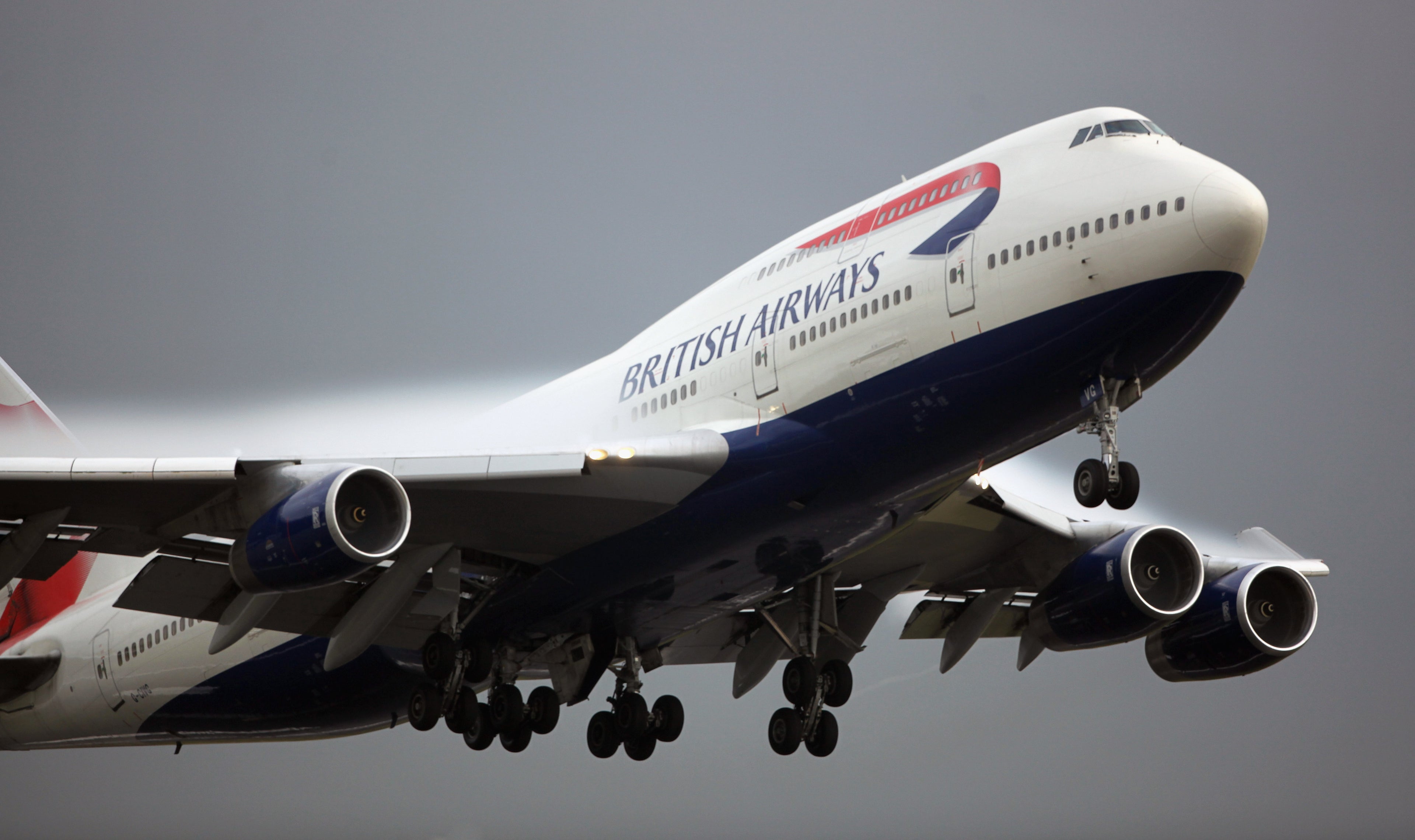 British Airways plane takes off