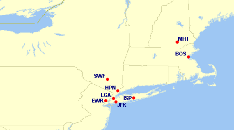cancellation flight on the call New York / Newark (EWR) to Newburgh (SWF)