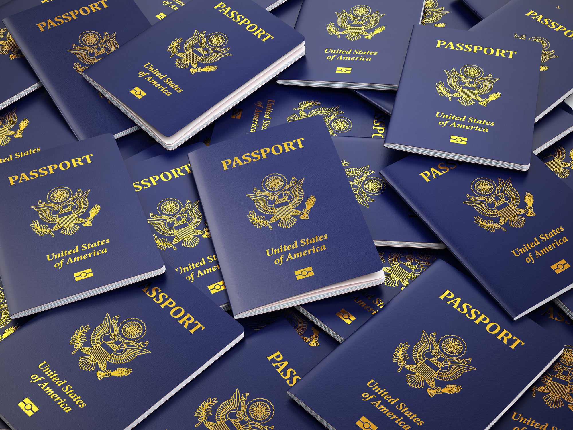 USA passport background. Immigration or travel concept.