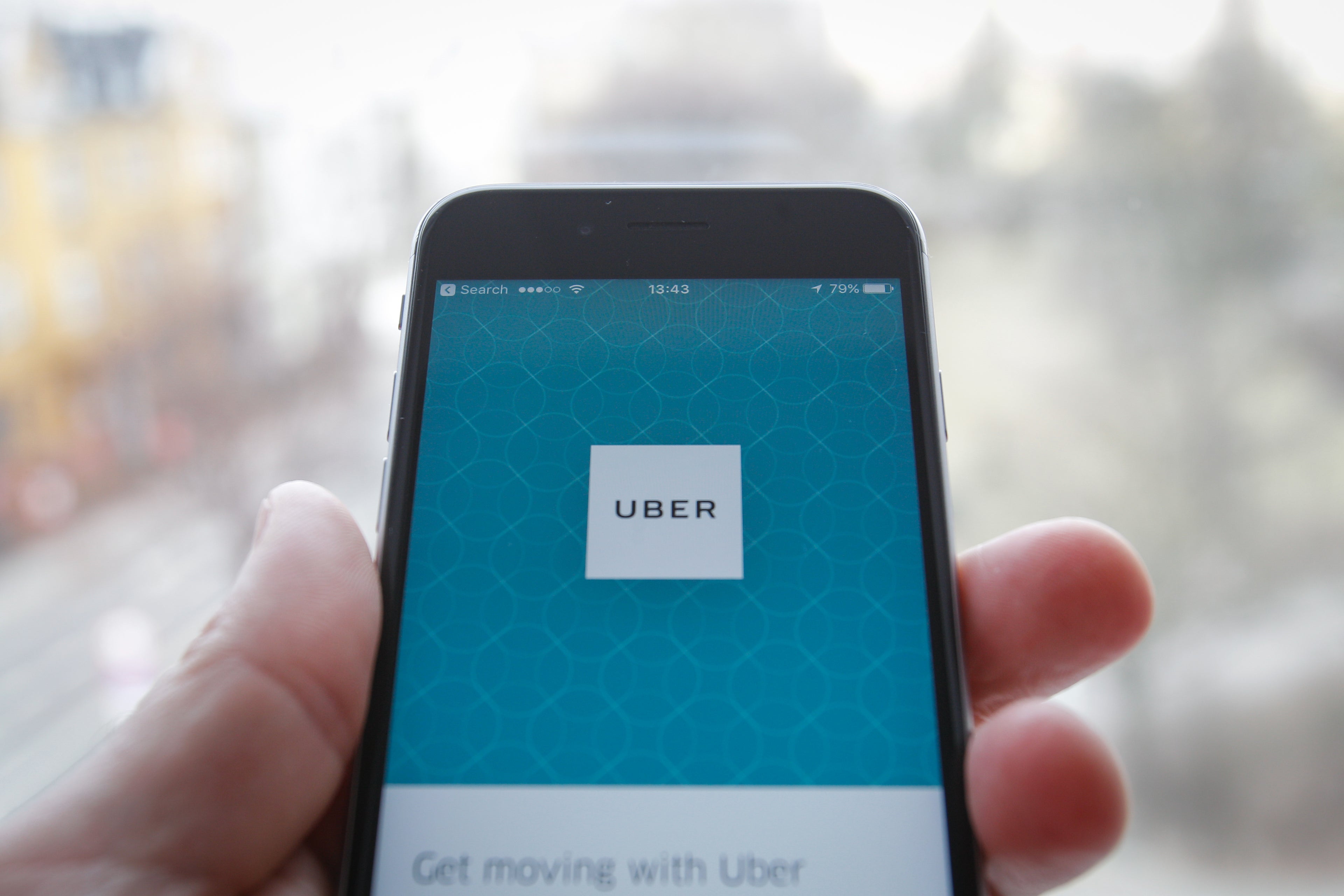 Uber iPhone application.