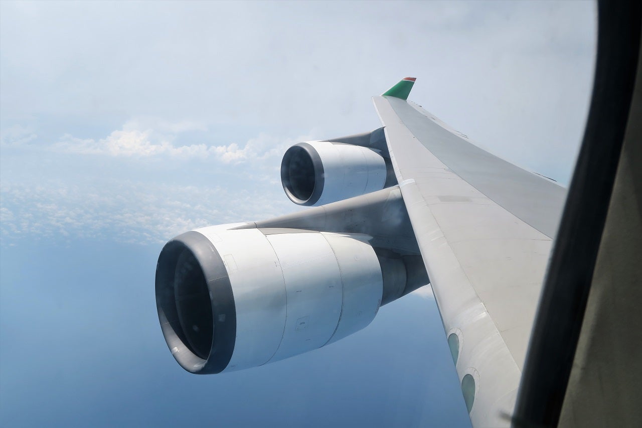 EVA Air 747 wing