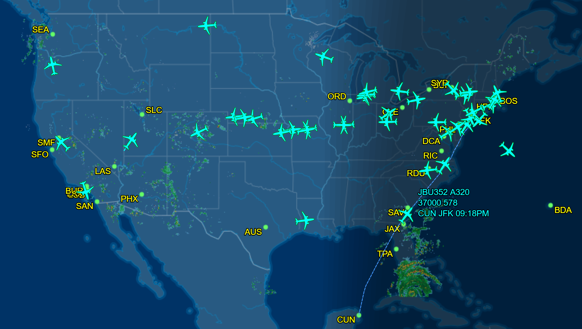 southwest airlines tracking map