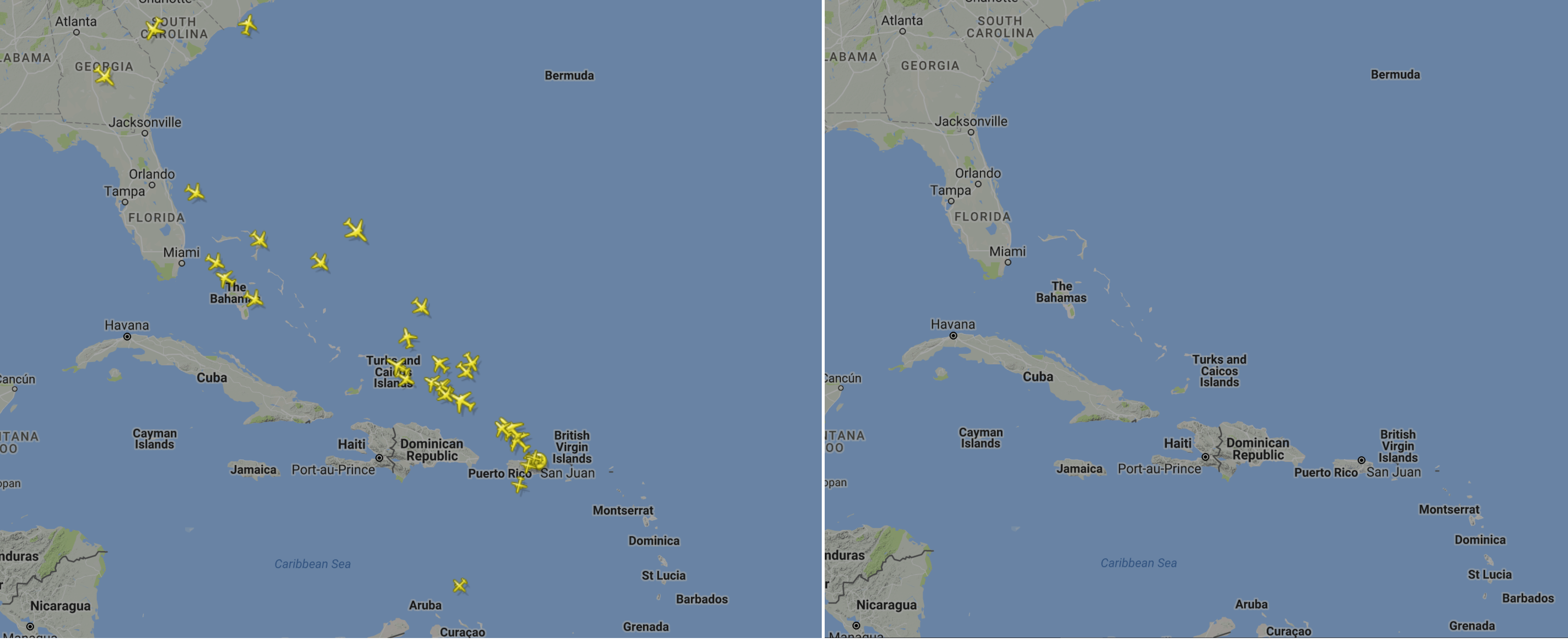 San Juan Airport's Air Traffic Shutdown, in Images