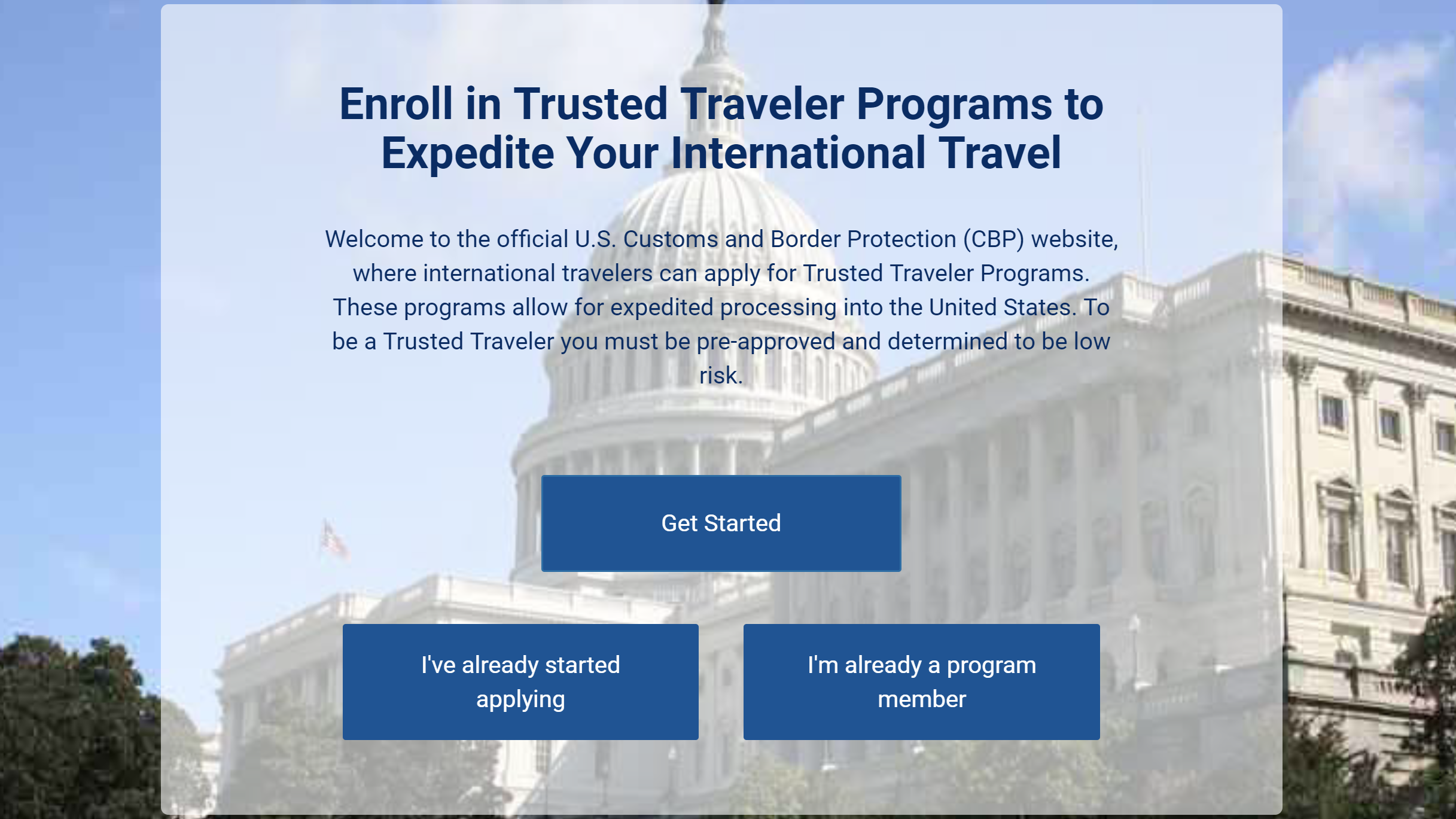 trusted traveler program login for global entry renewal