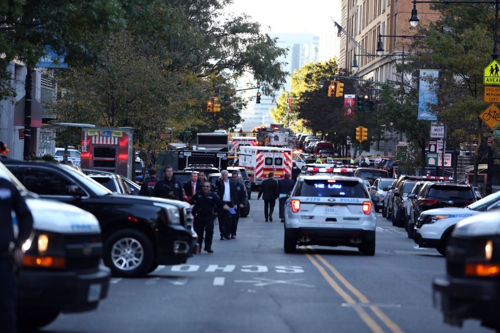 Truck plows through NYC Bike Path