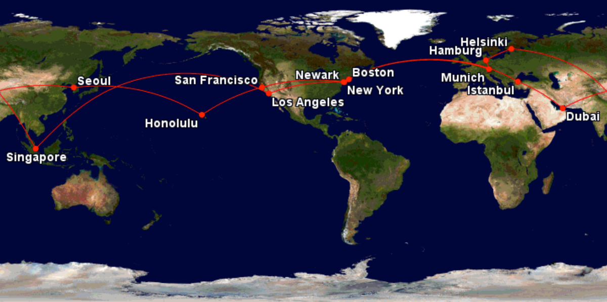 By the Numbers: Flying Around the World Twice in Three Weeks - The ...