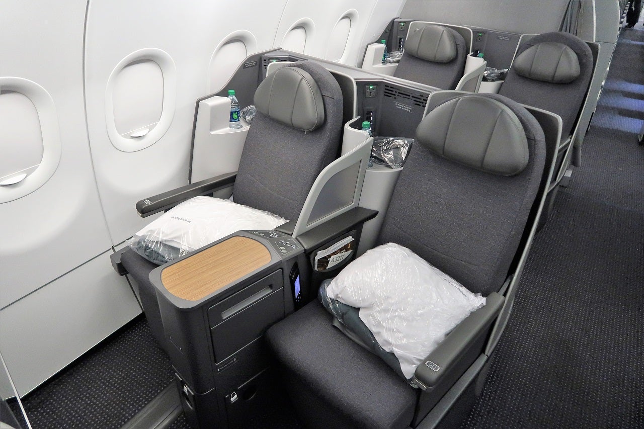 AA A321T business class seat JT Genter
