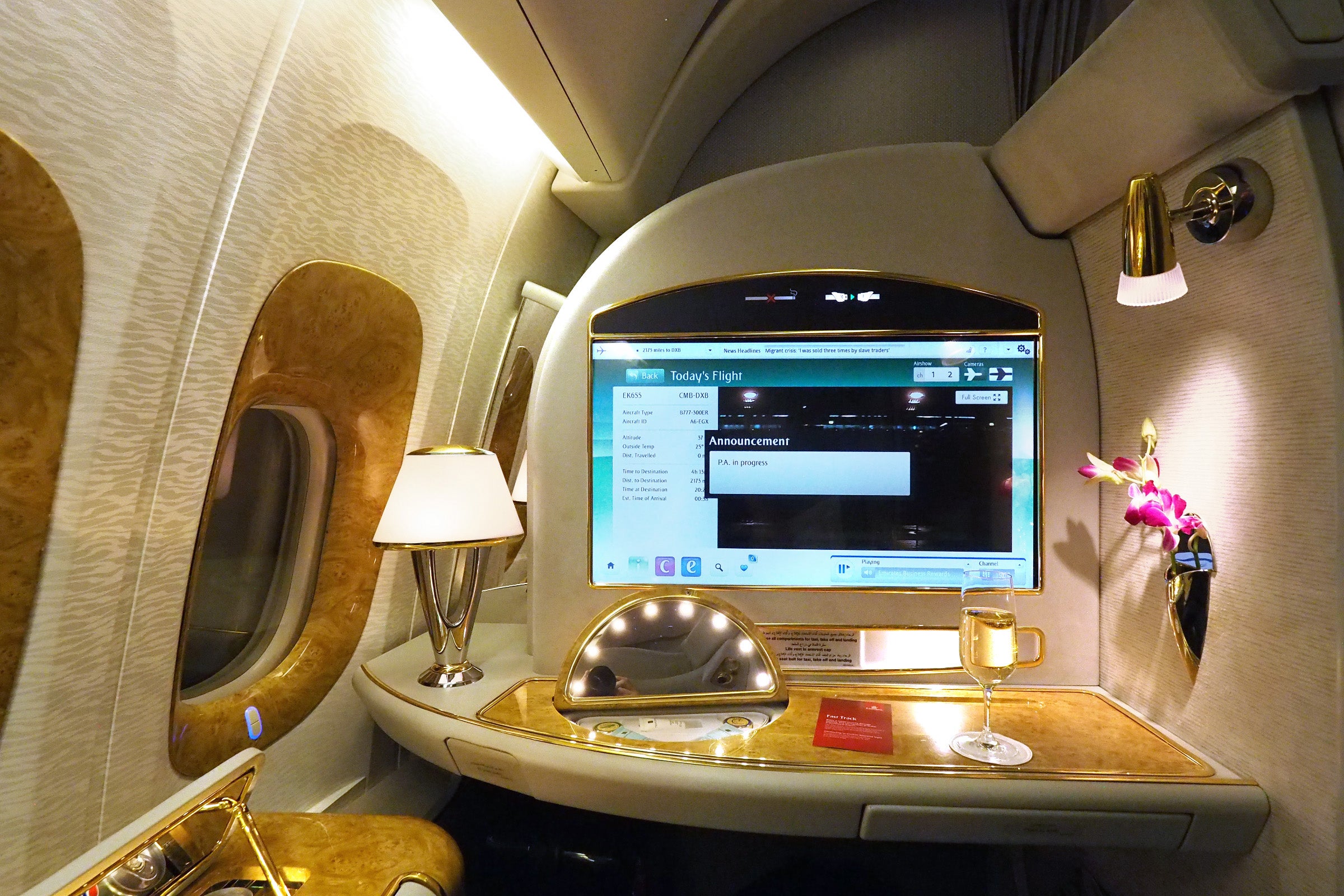 emirates first class travel