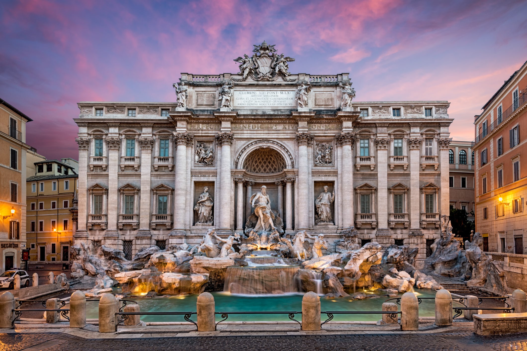 Italy, Rome, View of Fontana di trevi