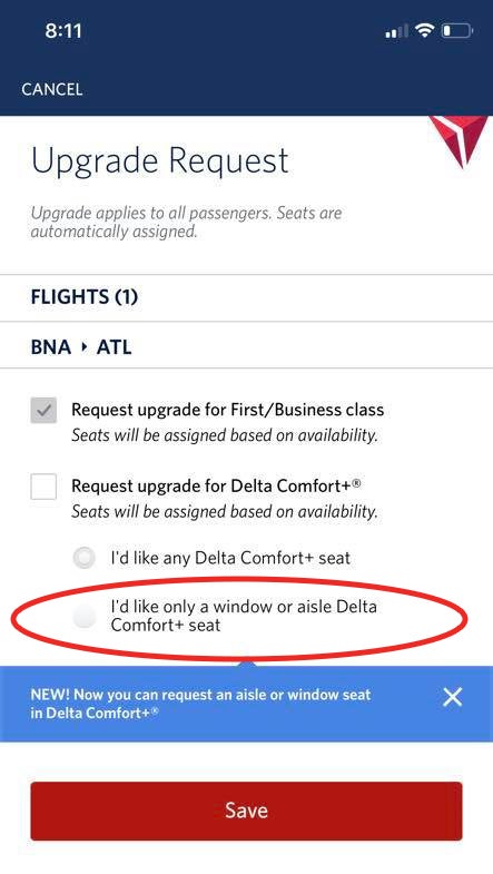 Delta Introduces Comfort+ Upgrade Seat Preferences - One Mile at a Time