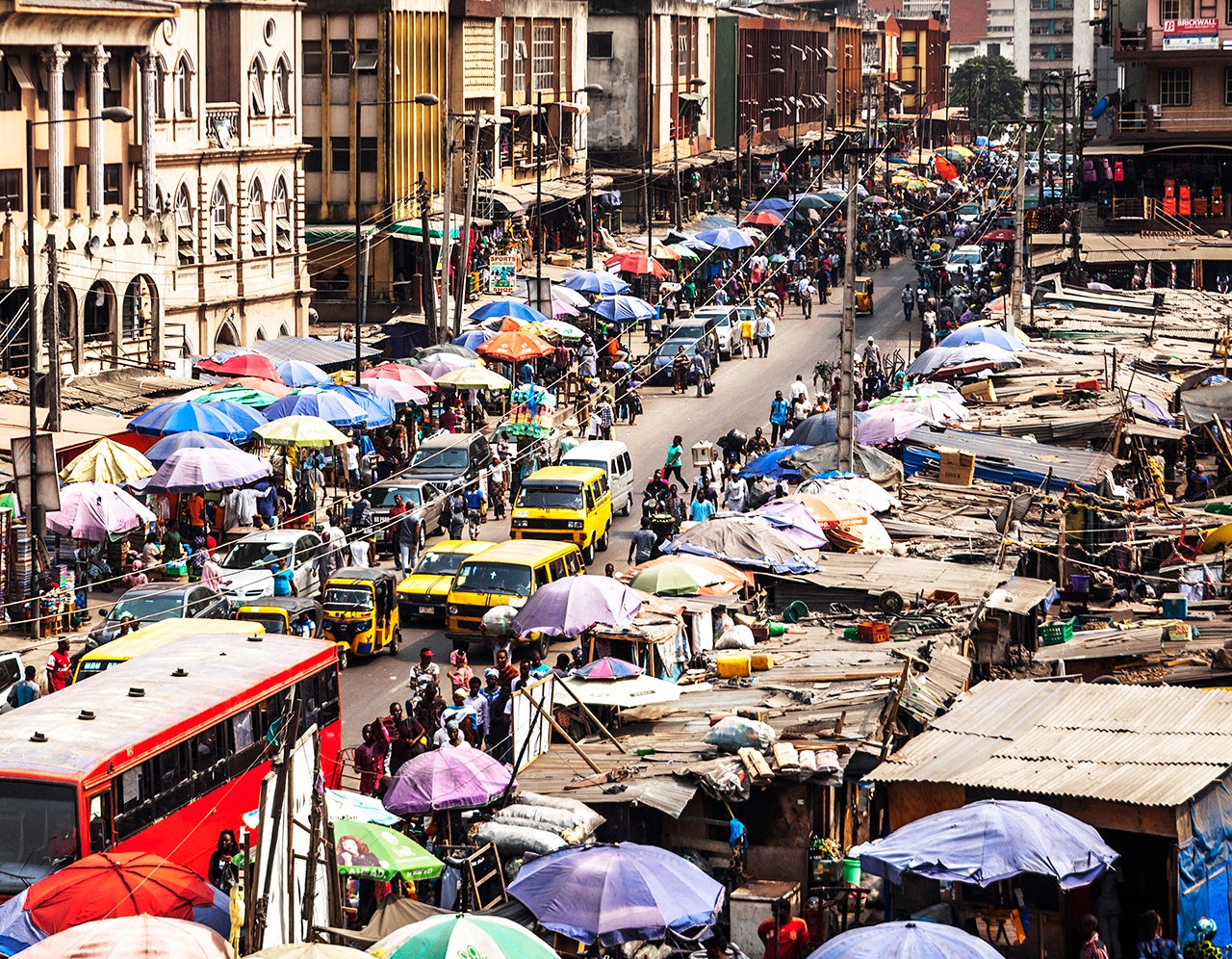 Market streets. Lagos, Nigeria.