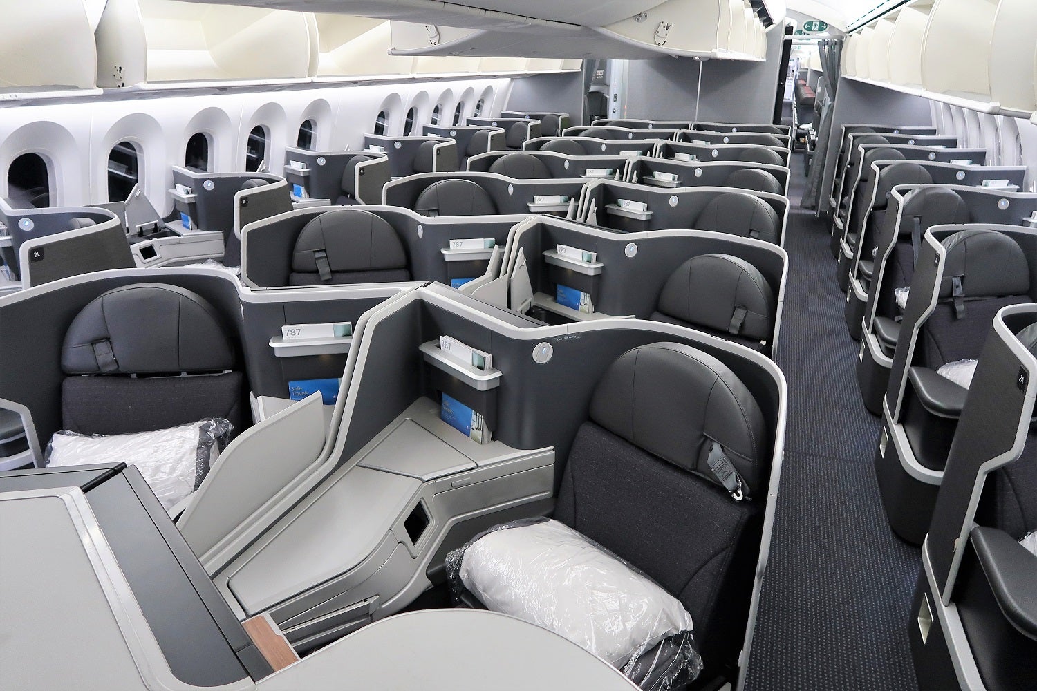 AA American Airlines 787-9 789 business class cabin