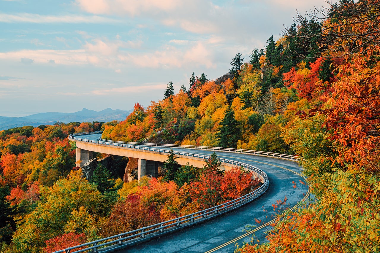 Driving the Blue Ridge Parkway in the fall