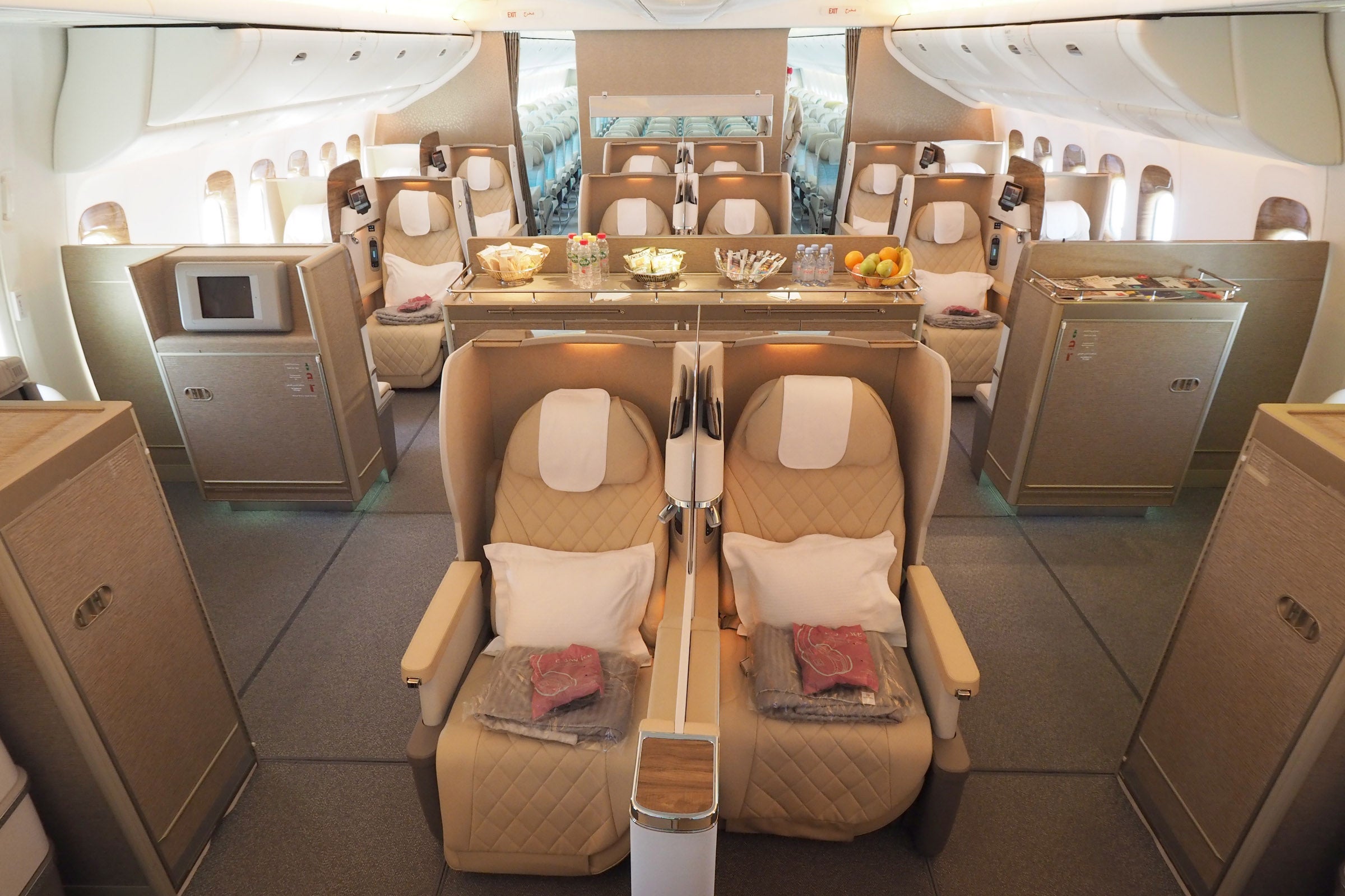 Check Out Emirates' First 777 With the New Biz-Class Seats - The Points Guy