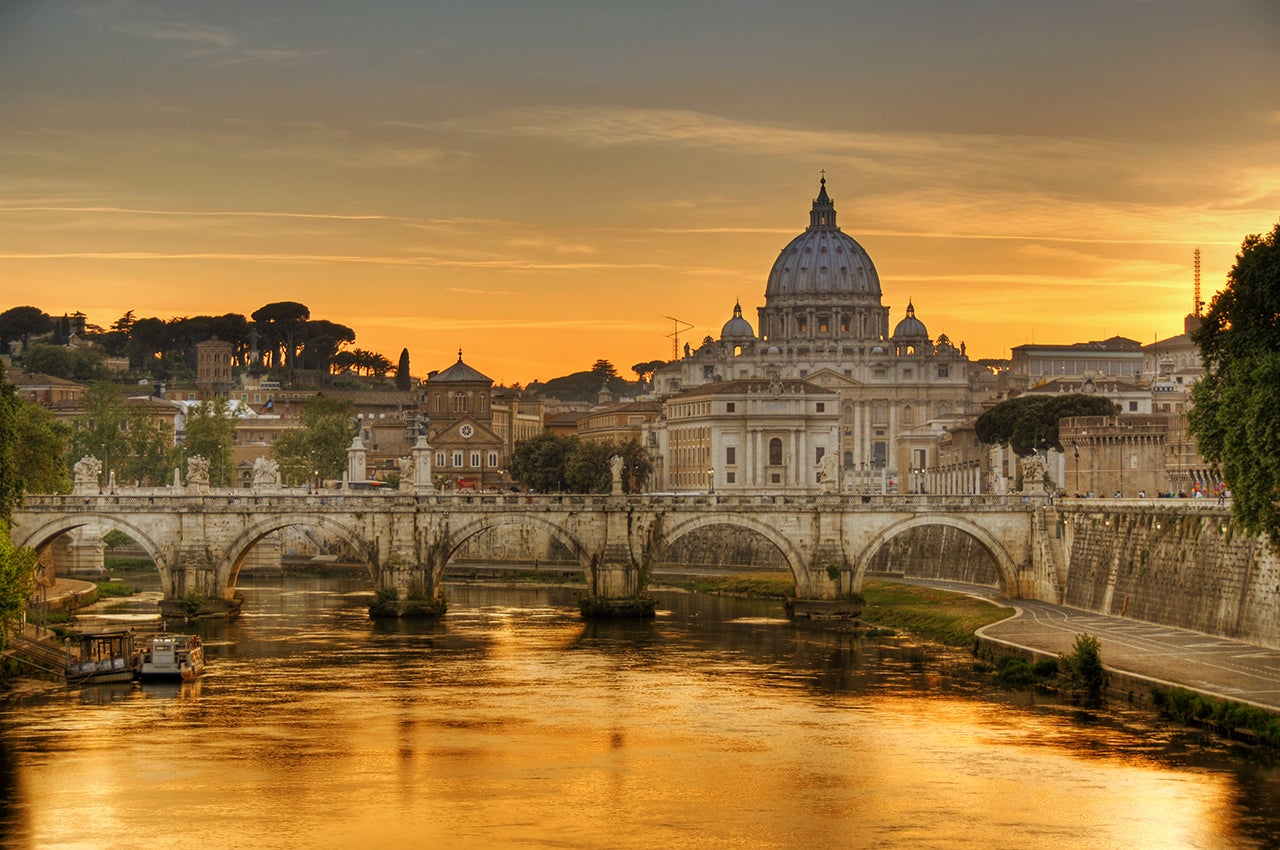 Tevere river and Vaticano, Rome. (Photo by cuellar/Getty Images)