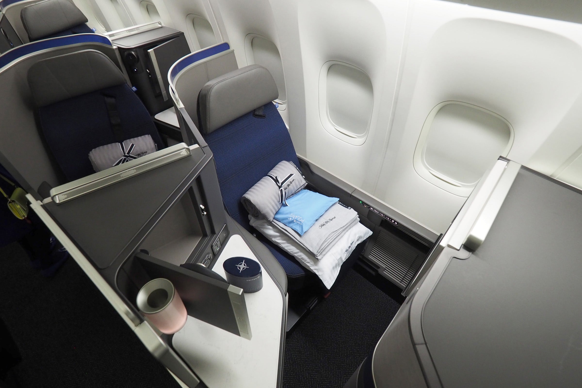 United's 787-10 will offer the new Polaris business-class seat. Boeing 777-200 (Photo by Zach Honig).