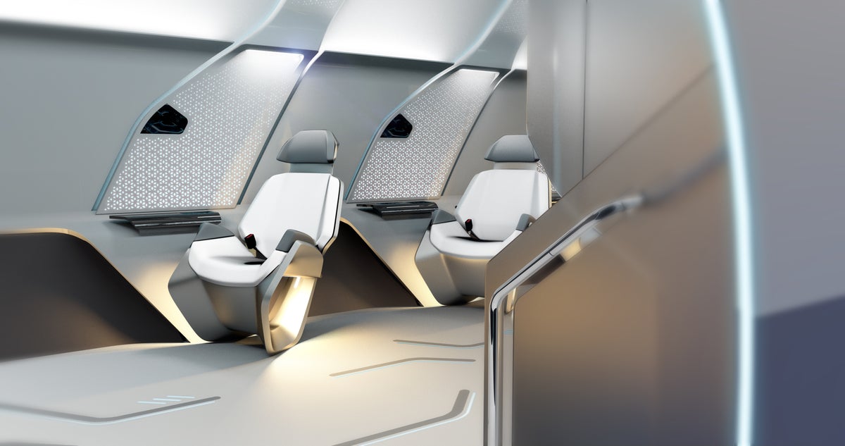 Inside a Hyperloop Pod With First-Class Seats, Mood Lighting - The ...
